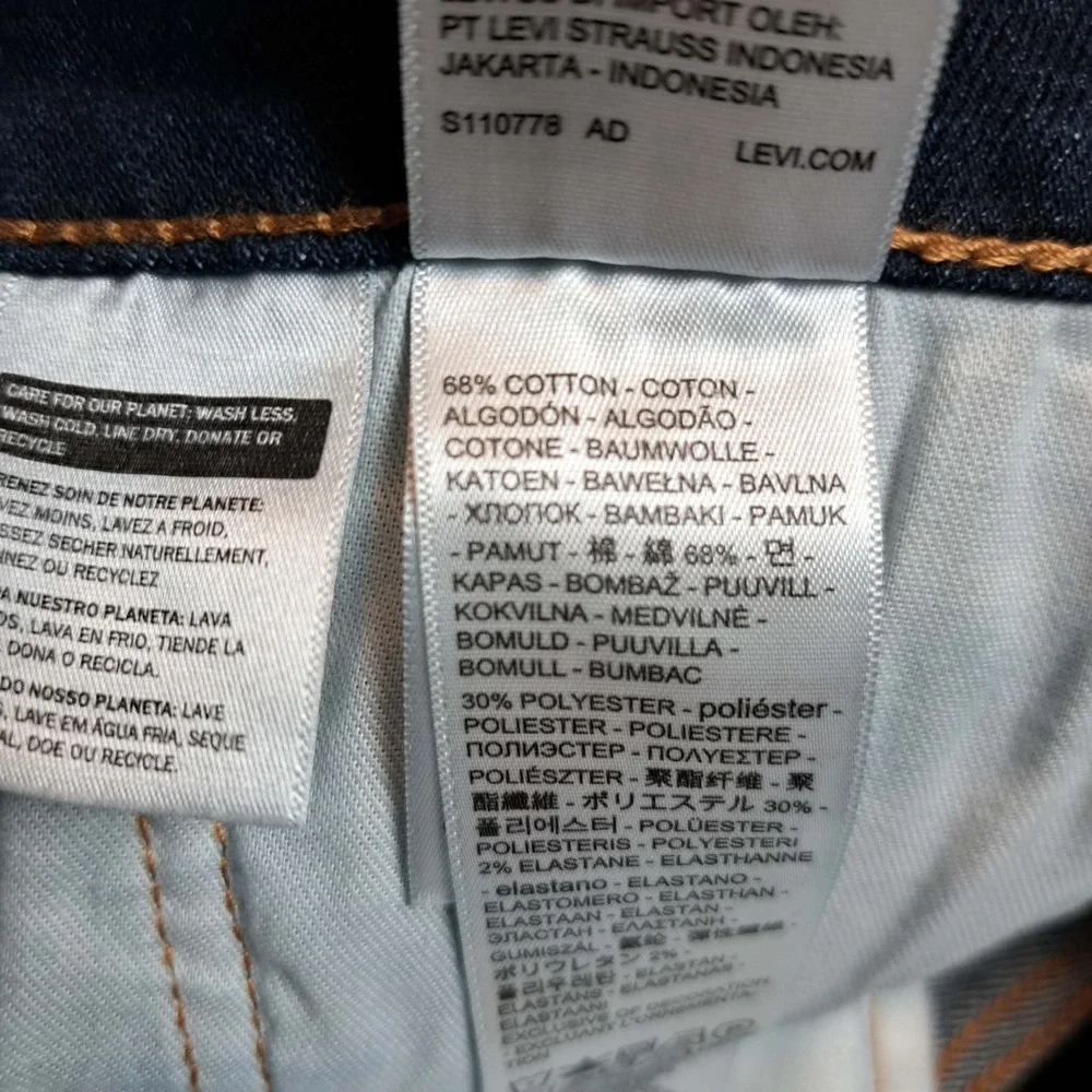 Levi's 514 Men's Size 36x30 Straight Leg Denim blue Jeans  Stretch New